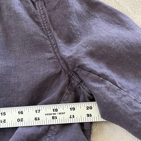 Poetry 100% Linen Blazer Dusky Purple Womens size 12 Spring Summer Casual Artsy - Picture 11 of 13